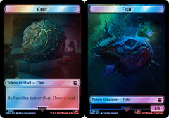 Clue (0053) // Fish (0042) Double-Sided Token - Surge Foil